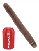 12 Inches Slim Double Dildo - Brown