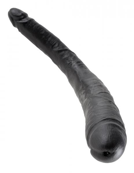 16 Inch Tapered Double Dildo - Black