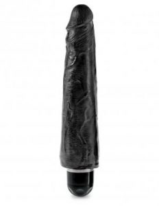 King Cock 9 inches Vibrating Stiffy Black