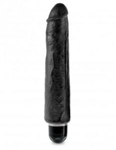 King Cock 10 inches Vibrating Stiffy Black