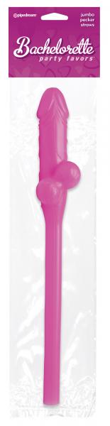 Jumbo Pecker Straw Pink 11 inches