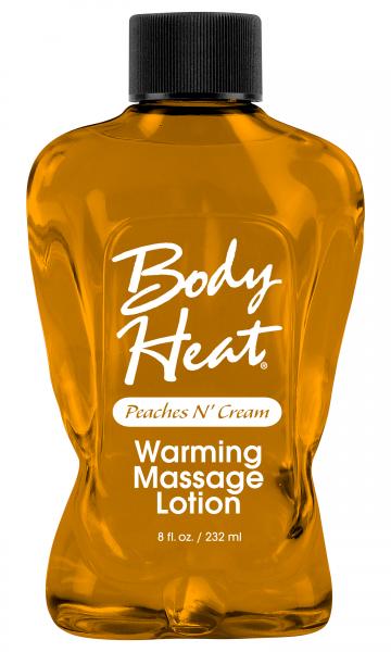 Body Heat Warming Massage Lotion Peaches N Cream 8oz