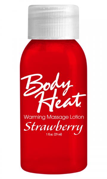 Body Heat Warming Massage Lotion Strawberry 1oz