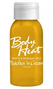 Body Heat Warming Massage Lotion Peaches N Cream 1oz