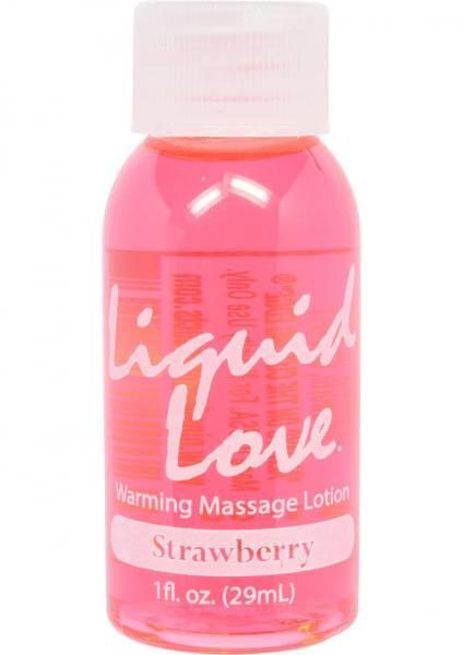 Liquid Love Warming Massage Lotion Strawberry 1oz
