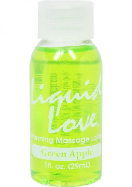Liquid Love Warming Massage Lotion Green Apple 1oz