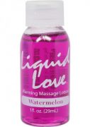 Liquid Love Warming Massage Lotion Watermelon 1oz