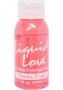 Liquid Love Warming Massage Lotion Passion Fruit 1oz