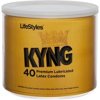 Lifestyles Kyng Latex Condoms 40 Piece Bowl