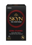 Lifestyles Skyn Extra Studded 10 Pack Non-Latex Condoms