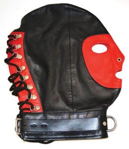 Rouge Mask D-Ring Lockable Buckle Strap Black Red