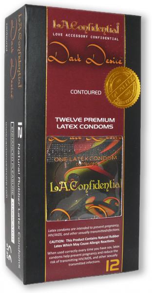 L.A. Confidental Dark Desire Latex Condoms 12 Pack