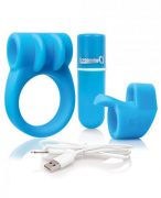 Screaming O Charged Combo #1 C Ring & Finger Sleeve Blue