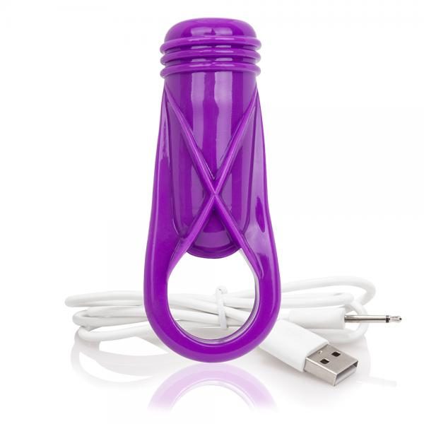 Charged Oyeah Plus Ring Purple Vibrating Cock Ring