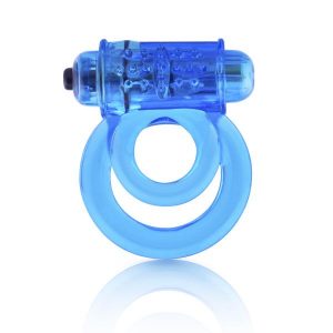 Double O 6 Speed Blue Vibrating Cock Ring
