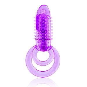 Double O 8 Speed Purple Vibrating Cock Ring