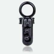 Dangle Stretchy Vibrating C-Ring with Ball Sling Black