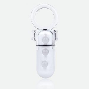 Dangle Stretchy Vibrating C-Ring with Ball Sling Clear