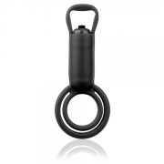 Omego Vibrating Ring Black Dual C-Ring