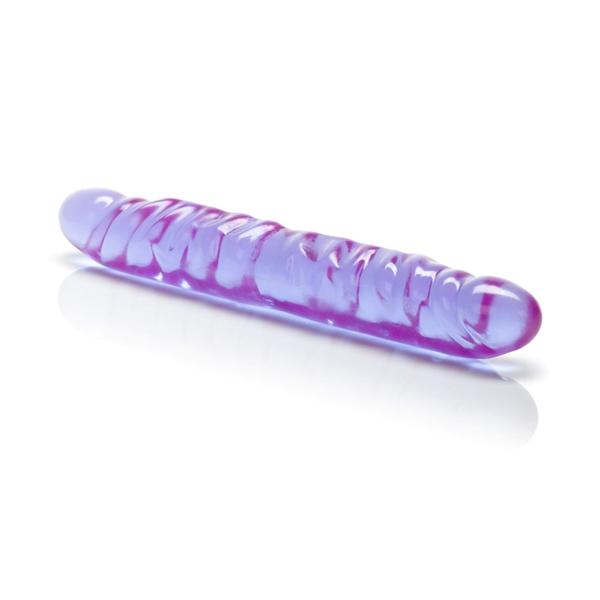 Reflective Gel Veined Double Dong 12 inches Purple
