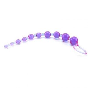 X 10 Beads Graduated Anal Beads 11 Inch - Purple