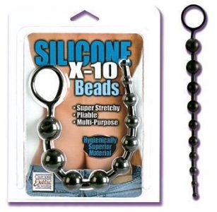 Silicone X-10 Beads - Black