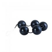 Power Balls Latex Dipped Weighted Pleasure Balls 1.25 Inch - Black