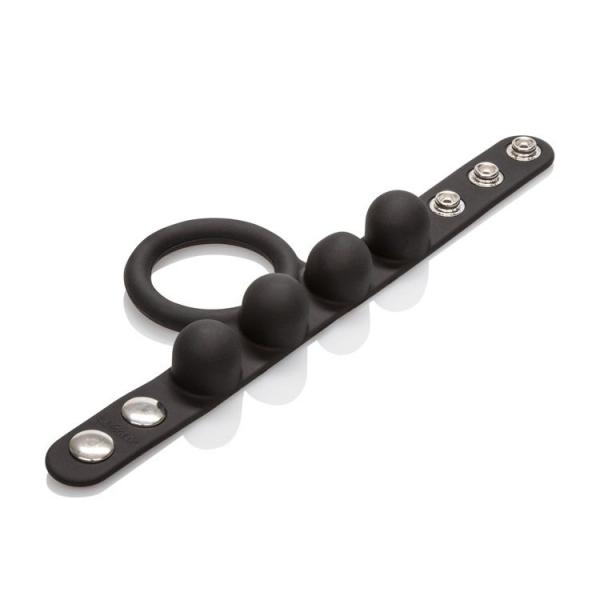 Large Weighted C Ring Ball Stretcher Silicone Black