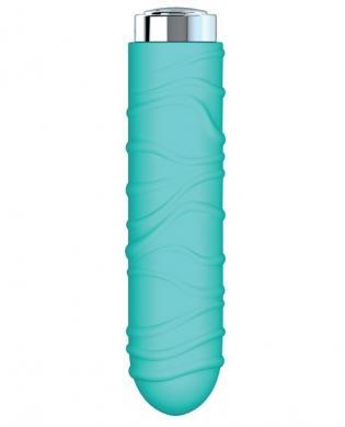 Charms Silk Silicone Vibrator Waterproof 3.5 Inch - Blue