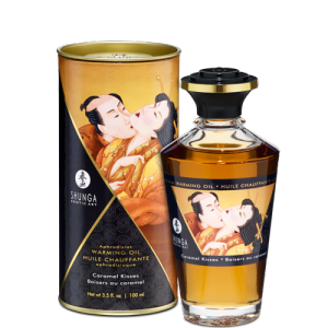 Shunga Warming Massage Oil Caramel 3.5 fluid ounces