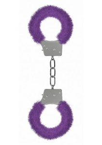 Ouch Beginner's Handcuffs Furry Purple