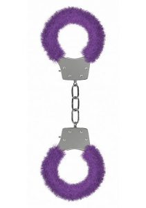 Ouch Pleasure Handcuffs Furry Purple