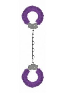 Ouch Beginner's Legcuffs Furry Purple