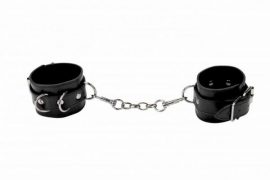Ouch Leather Cuffs Black O/S