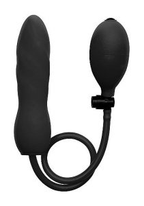 Ouch Inflatable Silicone Twist Black Probe