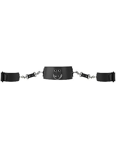 Ouch Collar with Cuffs Black