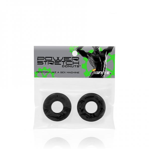 Power Stretch Donuts 2 Pack Black Rings