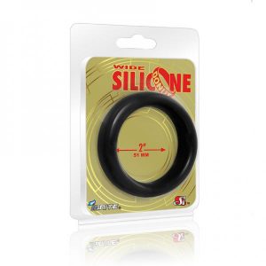 Wide 2" Silicone Donut Black Ring