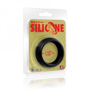 Wide Silicone Donut Black 1.5"