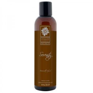 Sliquid Organics Serenity Massage Oil 4.2 oz- Tahitian Vanilla