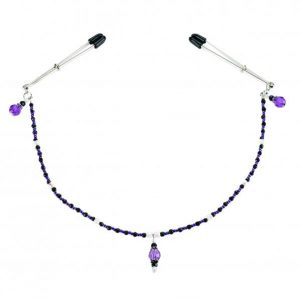 Single Strand Deluxe Nipple Clamps - Purple