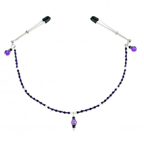 Single Strand Deluxe Nipple Clamps - Purple