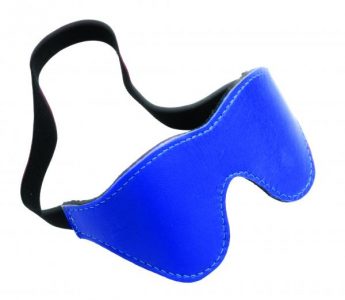 Black and Blue Blindfold Furry Lined O/S