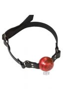 Small Ball Gag With D Ring 1.5 Inch Red