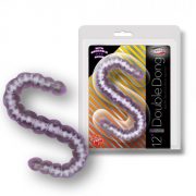 Syn Skyn 12 Inches Jelly Double Dong Lavender
