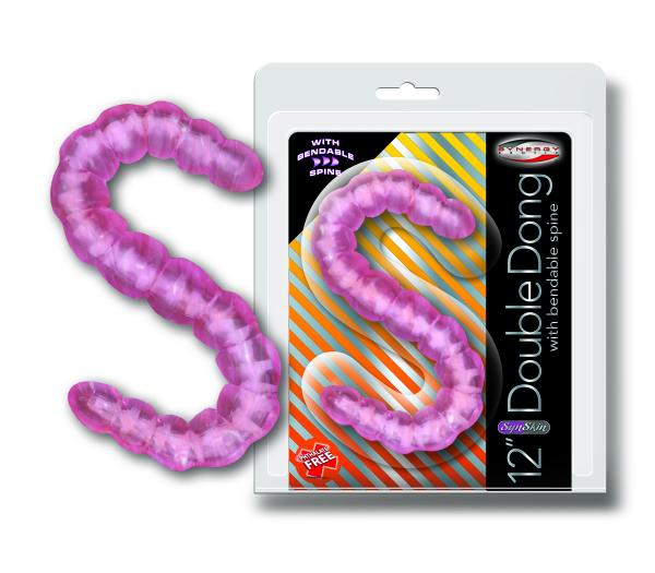 Syn Skyn 12 Inches Jelly Double Dong Pink