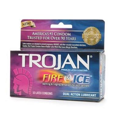Trojan Pleasures Fire and Ice 10 Pack