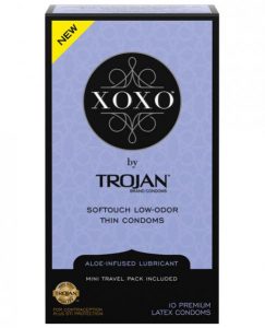 Trojan XOXO Thin Latex Condom Box Of 10
