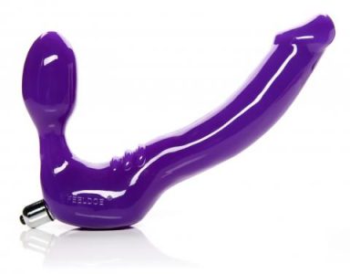 Feeldoe Vibrating Strapless Strap On Silicone 6 Inch Violet