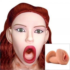 Sexy And Psycho Inflatable Love Doll With Cyberskin Pussy And Ass Masturbators